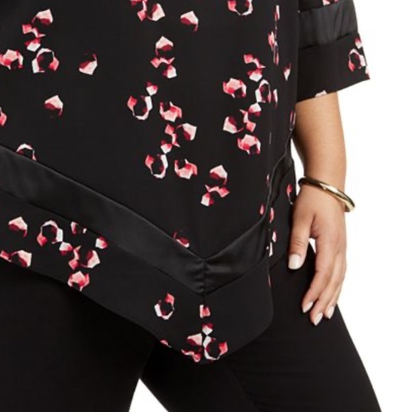 ALFANI PLUS SIZE PRINTED POINTED HEM TOP - Picture 3 of 11